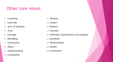 My core values