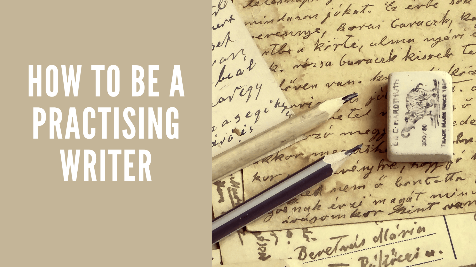 How to be a practising writer – S. R. Crawford